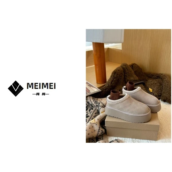 XMM.《包头雪地靴》秋冬新款厚底包头外穿时尚百搭雪地靴7800-702-1