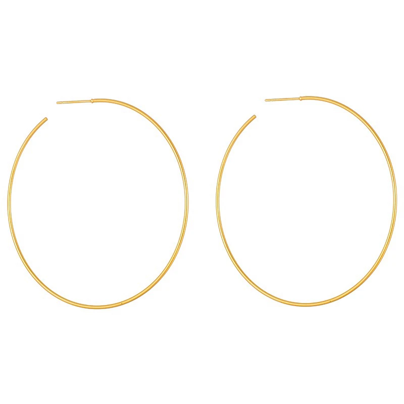 不锈钢耳饰 欧美肯豆同款耳环hoop风大圆圈个性夸张大耳圈