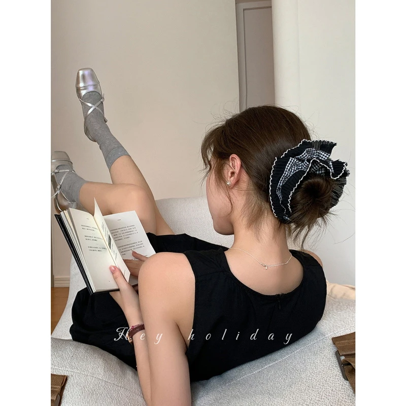 玫瑰的故事同款大肠发圈头绳女2024年新款高级感丸子头头饰夏天