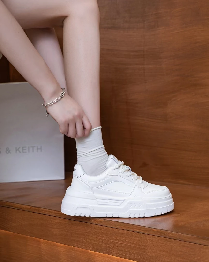 【二哥推荐】经典厚底百搭休闲小白鞋增高鞋088