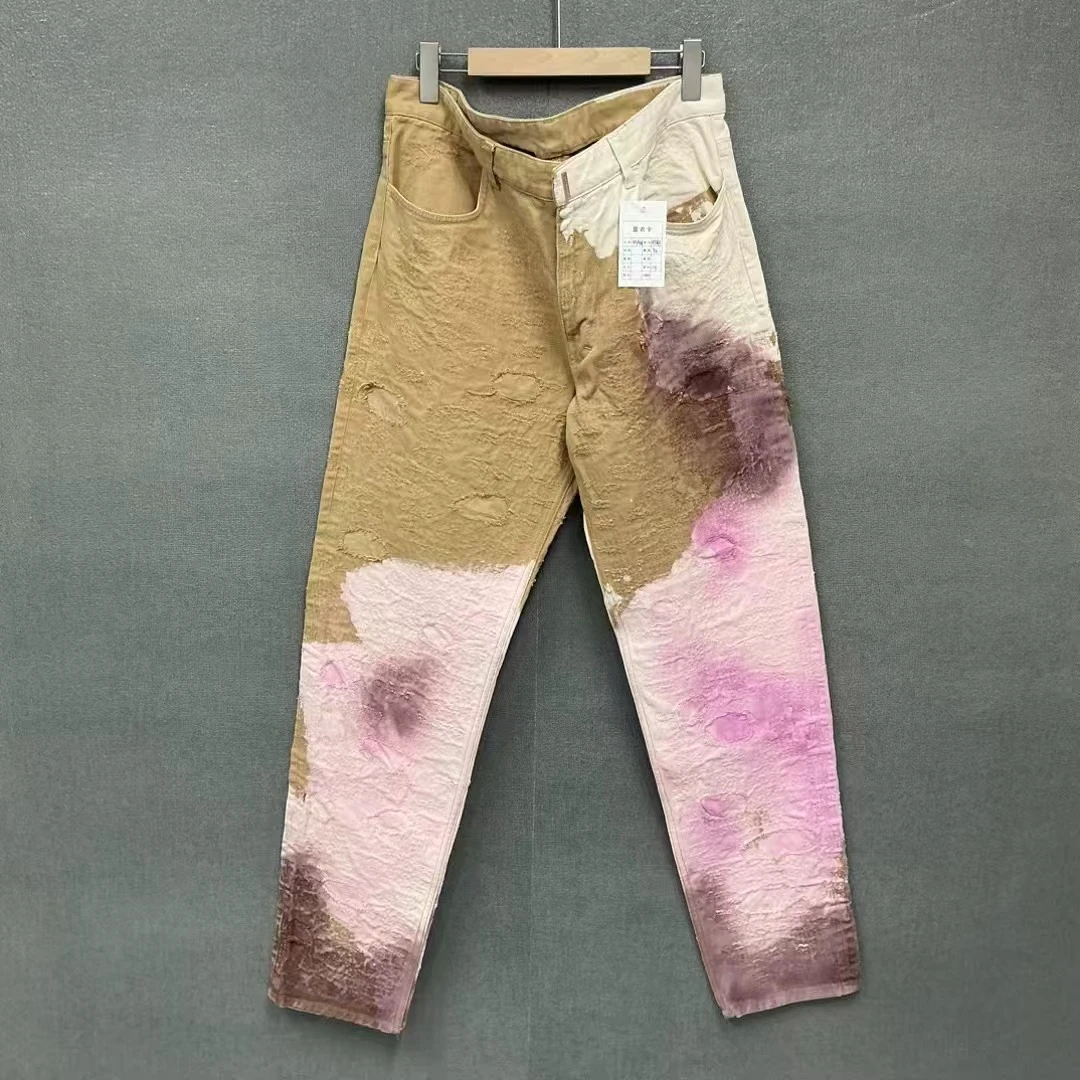 Givenchy 纪梵希 彩色boro糜烂牛仔裤 99新185/98A码