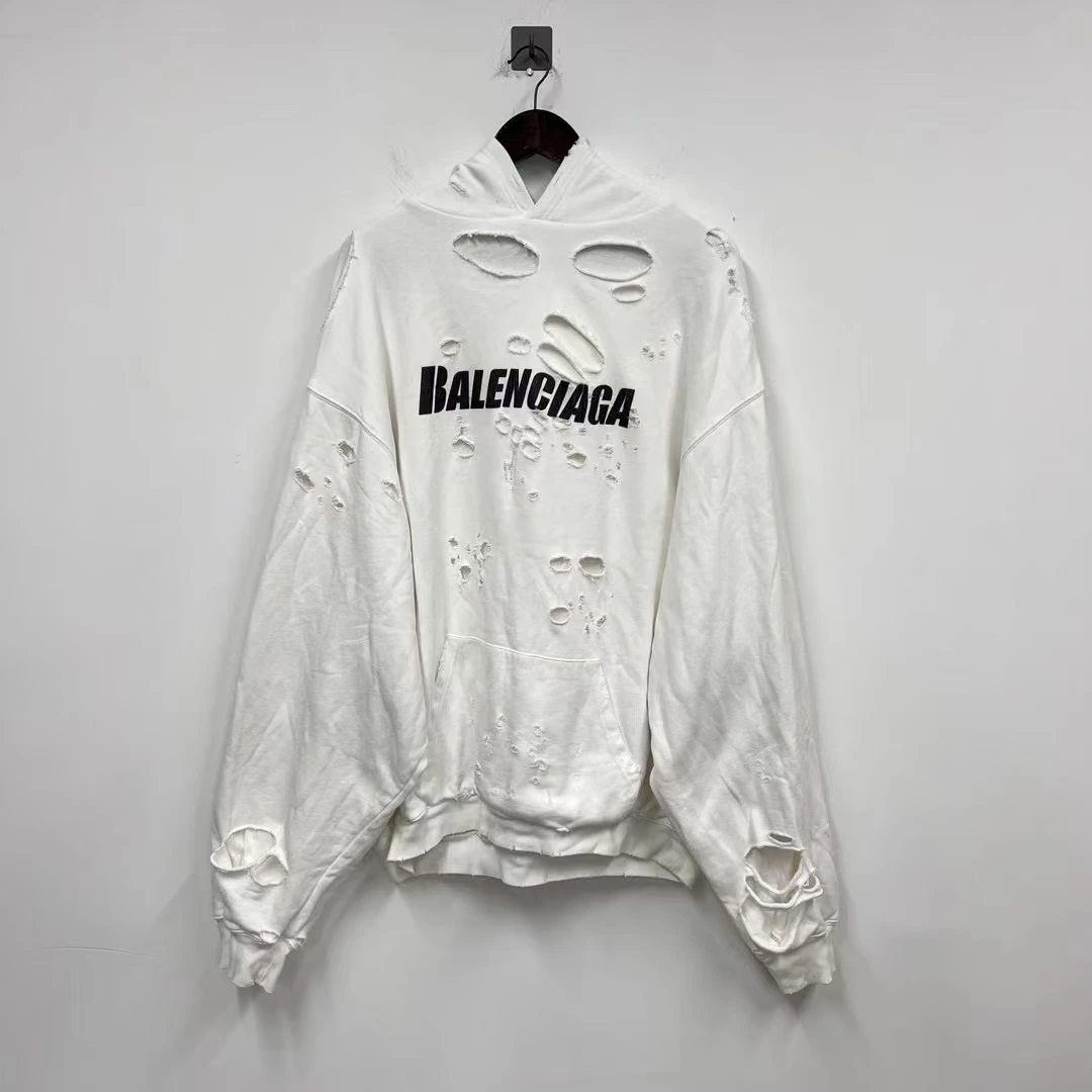 Balenciaga巴黎世家虫洞抓绒卫衣 全新未使用s码/公价8800