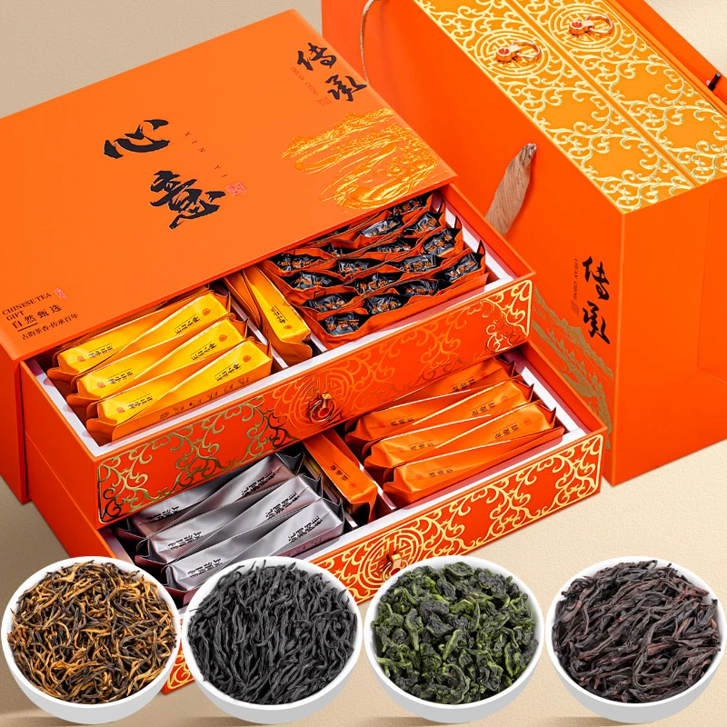 四大名茶 金骏眉红茶正山小种铁观音岩茶肉桂礼盒装送礼送人茶叶