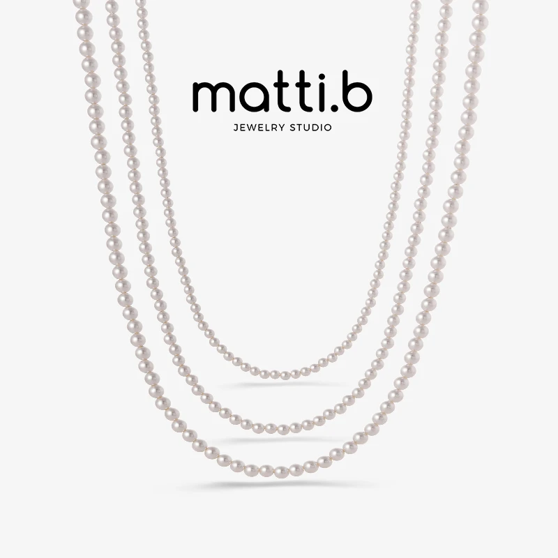 铜合金仿珍珠项链 2024新款网红爆款正圆叠戴小米珠锁骨颈链1538