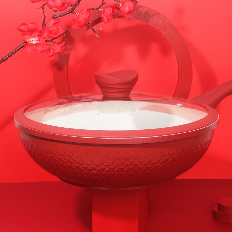 【母婴级】火山岩炒锅不粘锅30cm【直播-专属】