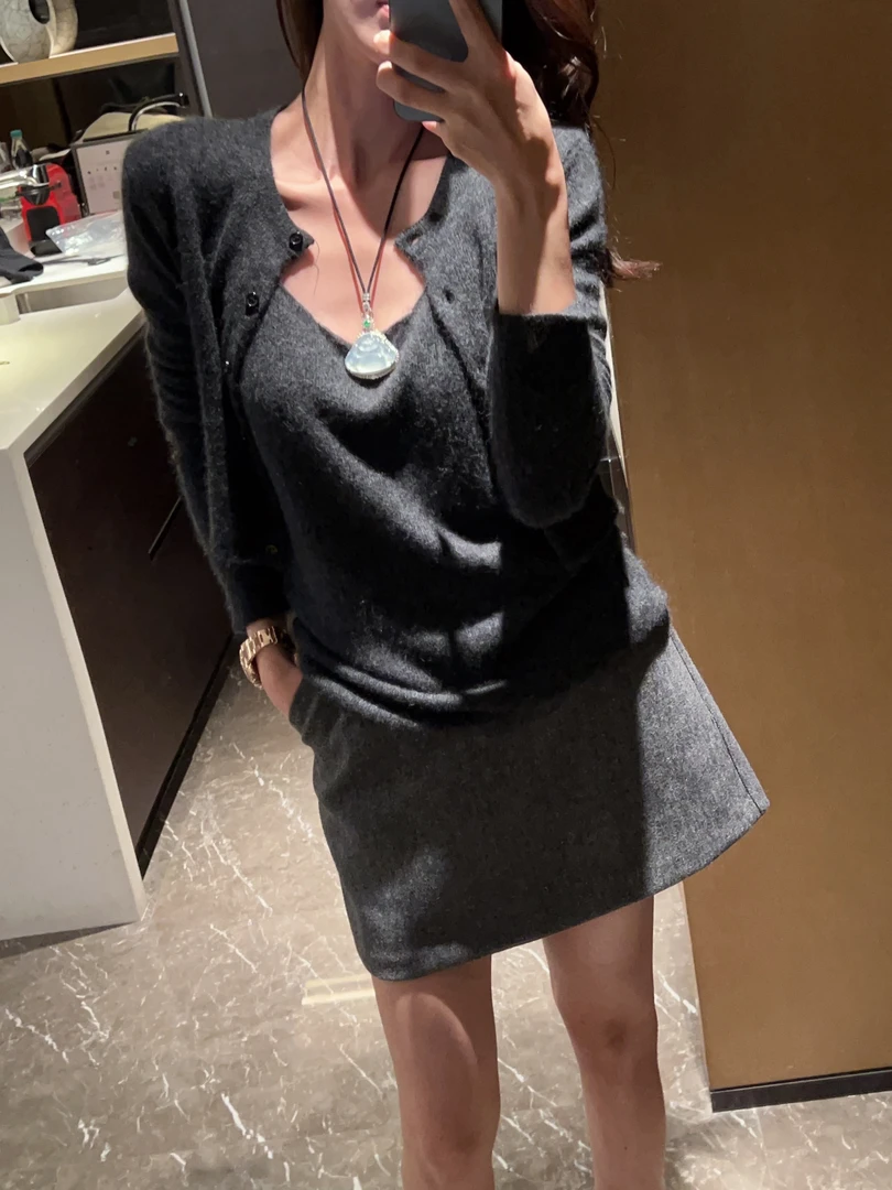 【浣熊绒吊带开衫套装】SY1231-SY1232