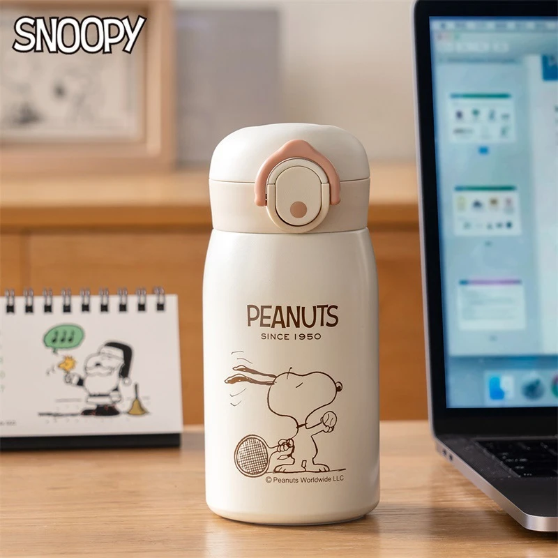 Snoopy/史努比迷你弹跳高颜值保温杯随手便携316不锈钢女学生水杯