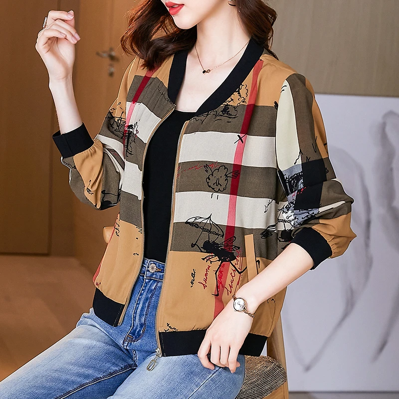 2023夏季新款时尚雪纺碎花开衫中年女洋气防晒衣上衣棒球服女外套