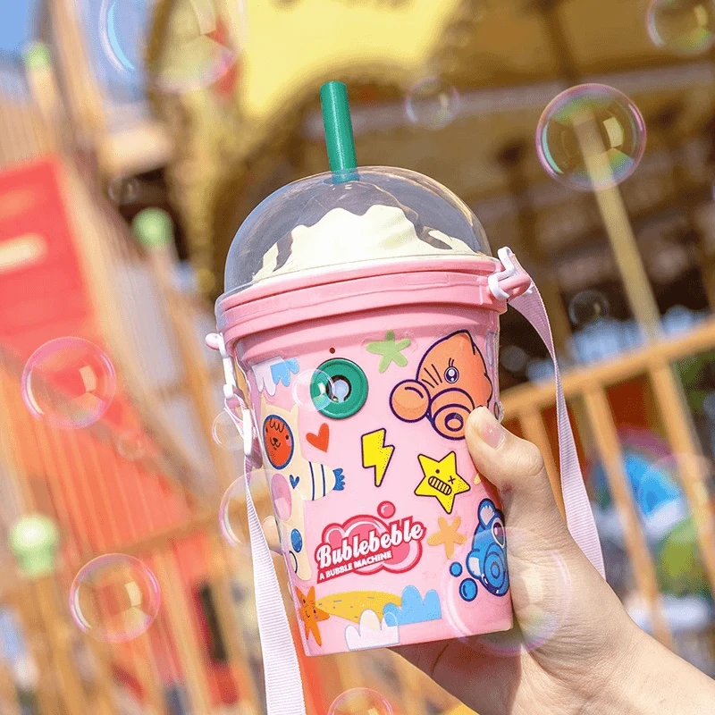 【北国E家】奶茶杯泡泡机网红女孩玩具