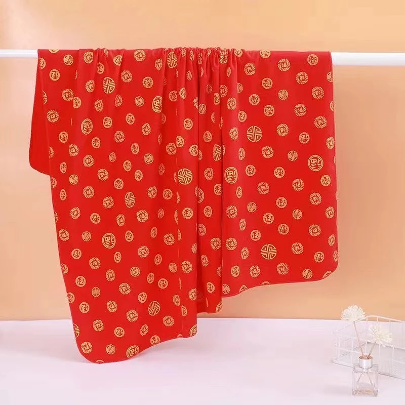 新生儿出产房大红色百福包单薄款婴幼儿柔软多功能超柔家用亲肤