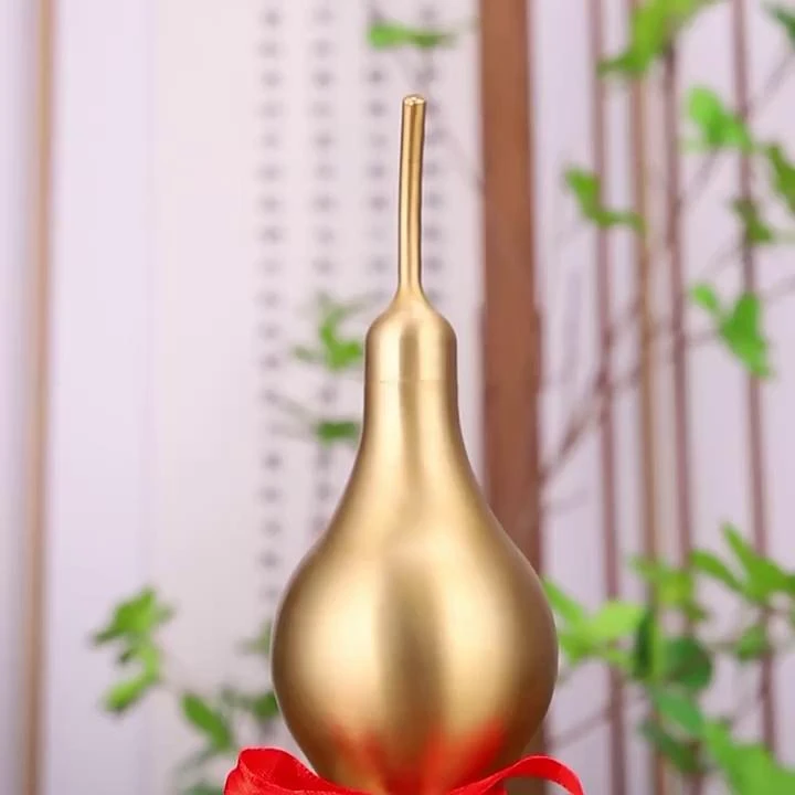 全铜葫芦开盖空心葫芦办公室装饰八卦黄铜工艺品创意摆件