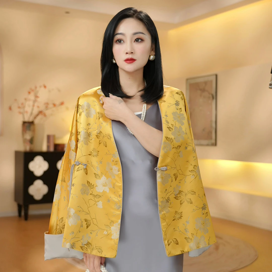 《晓君定制》0364《枝意》时尚国风中式气质设计感重工织锦外套