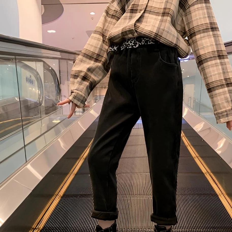 B8-532唯女童秋冬加绒牛仔裤(KZ0096)宽松