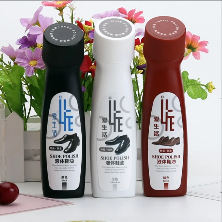 F4-521绿叶爱生活液体鞋油黑色棕色皮鞋保养油清洁护理液擦鞋油