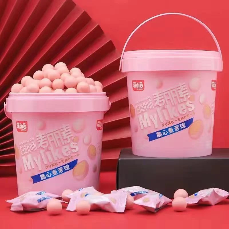 麦丽素128独立小包装巧克力白桃麦丽素桶装网红休闲