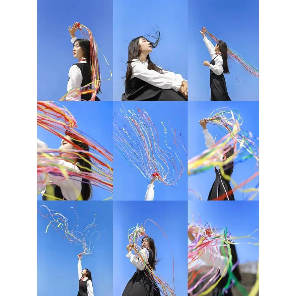 手抛彩带气氛照道具手扔蜘蛛丝结婚礼炮免打扫生日场景布置礼花