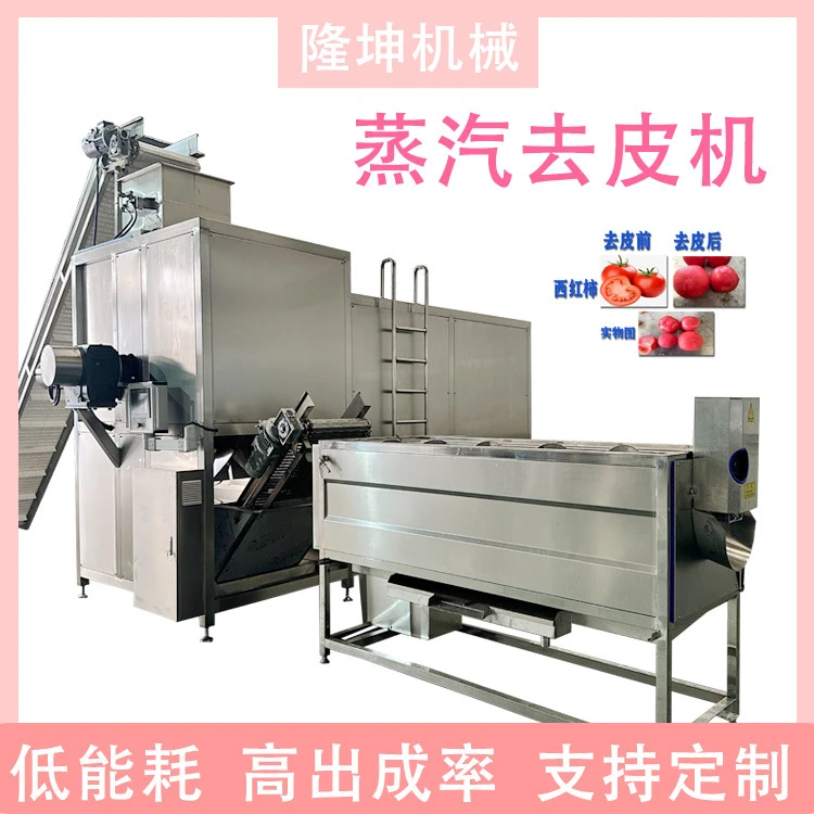 全自动蒸汽去皮机 罐头加工设备 黄桃速冻加工设备蒸汽去皮机厂家