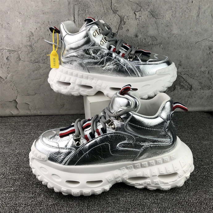 金色银色老爹鞋男秋冬新款潮流时尚运动休闲ins酷炸街韩版男鞋子