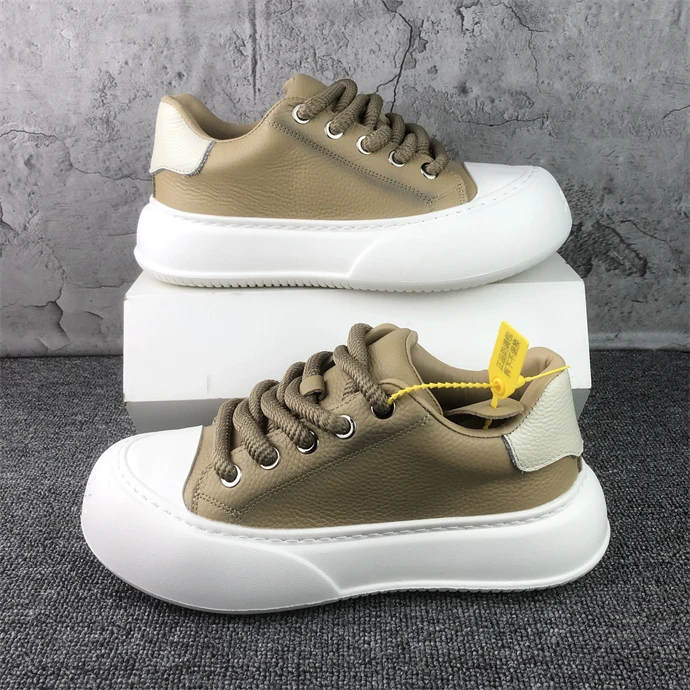 大头丑萌休闲鞋男春季新款潮流时尚原创小众系带单鞋厚底男士板鞋