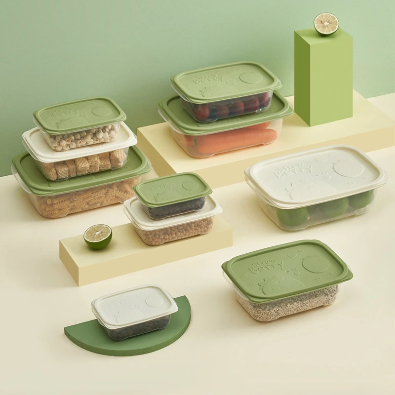 塑料长方形保鲜盒可微波炉加热收纳盒家用冰箱冷藏储物盒饭