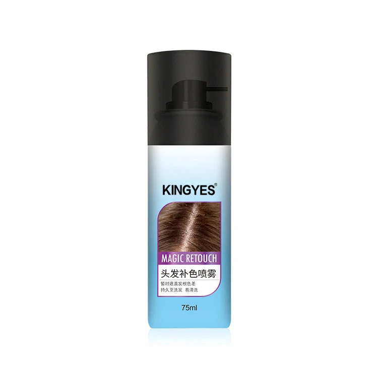 KINGYES/坚野补色喷雾 一次性补发 遮白发头发快速补发色喷雾