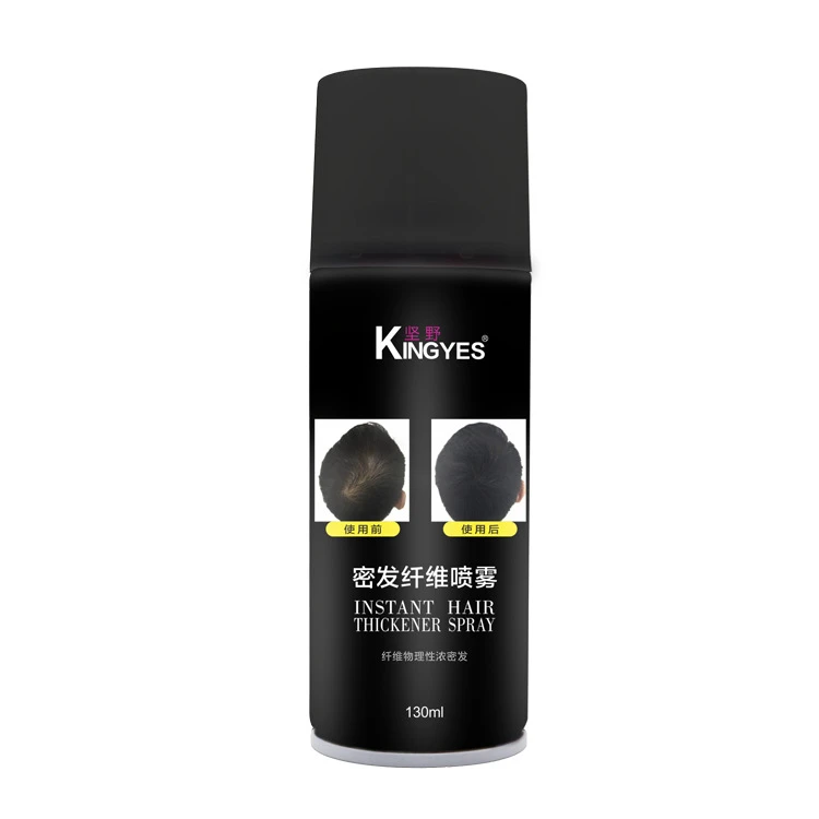KINGYES/坚野密发纤维喷雾一次性快速补发色黑色130ml 头发纤维粉
