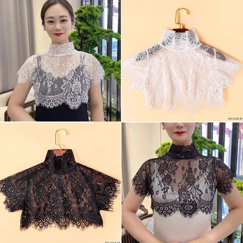 假领子女百搭假领蕾丝多功能假领高级感蕾丝立领罩衫假领子内搭潮