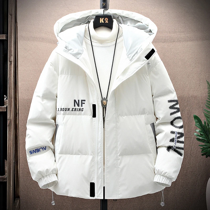 青少年男款羽绒服男生初中高中连帽加厚御寒服免洗休闲外套保暖