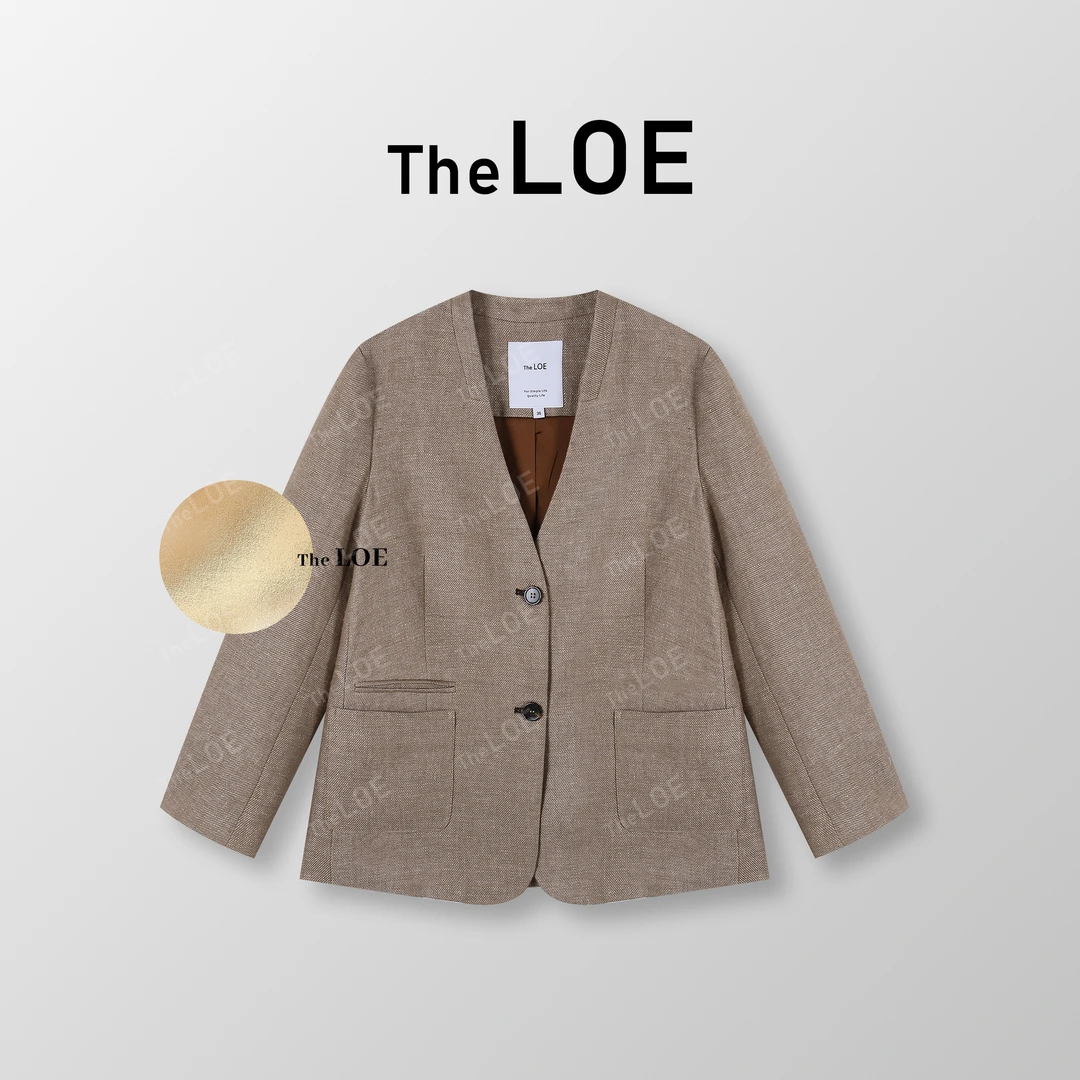 TheLOE/[智性织金松弛]亚麻 慵懒u廓形西装外套#08.21W-G2415