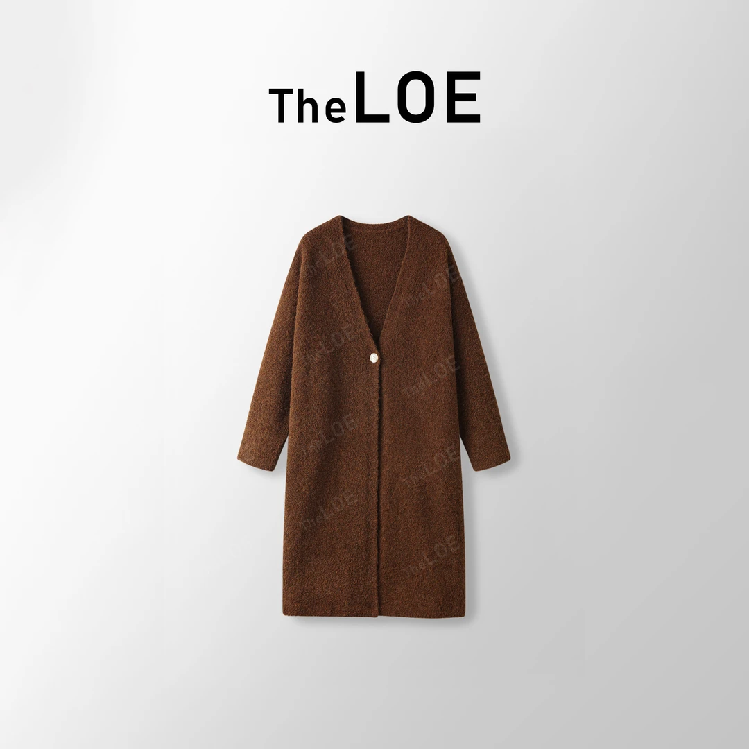 TheLOE/ 高级感静奢风绵羊毛 慵懒风云柔质感针织外套#LE-YFB3722