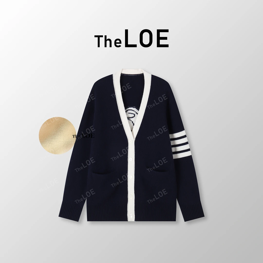 TheLOE/[TB四道杠]百分羊毛撞色针织开衫#09.11ZZ-G7190