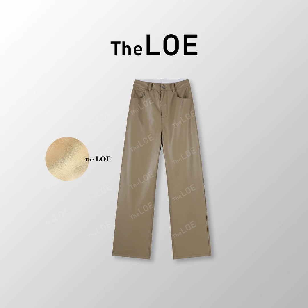 TheLOE/冬装上新[咖啡裤]定制纤维蛋白/松弛感皮裤#08.30K-G2383