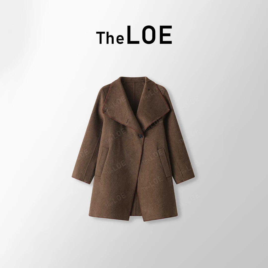 TheLOE/9.19限量藏地软黄金百分牦牛绒立领中长款大衣#LE-8609-N1