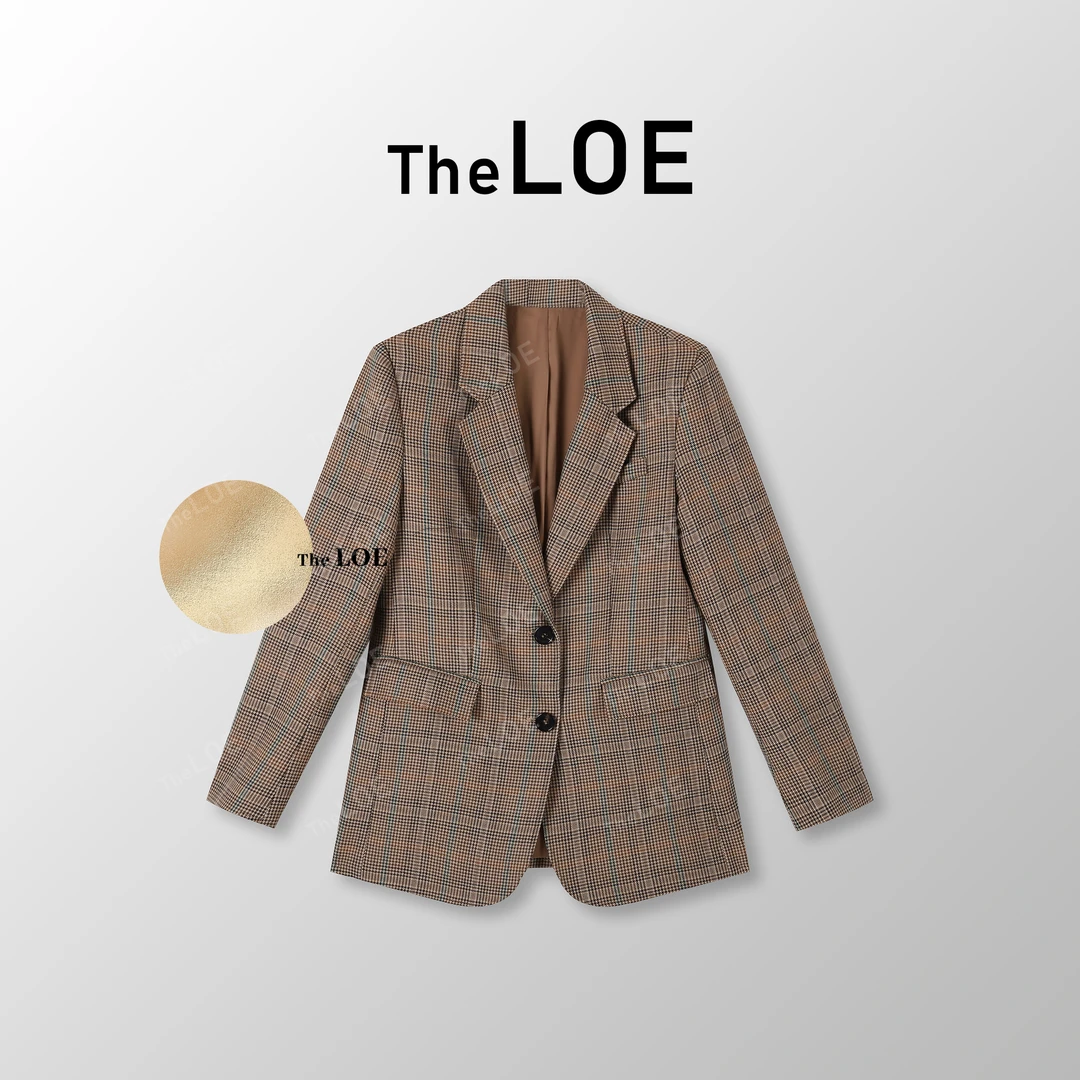 TheLOE/[意式知识分子]精纺羊毛 格纹色织廓形上衣#07.23W-G2254