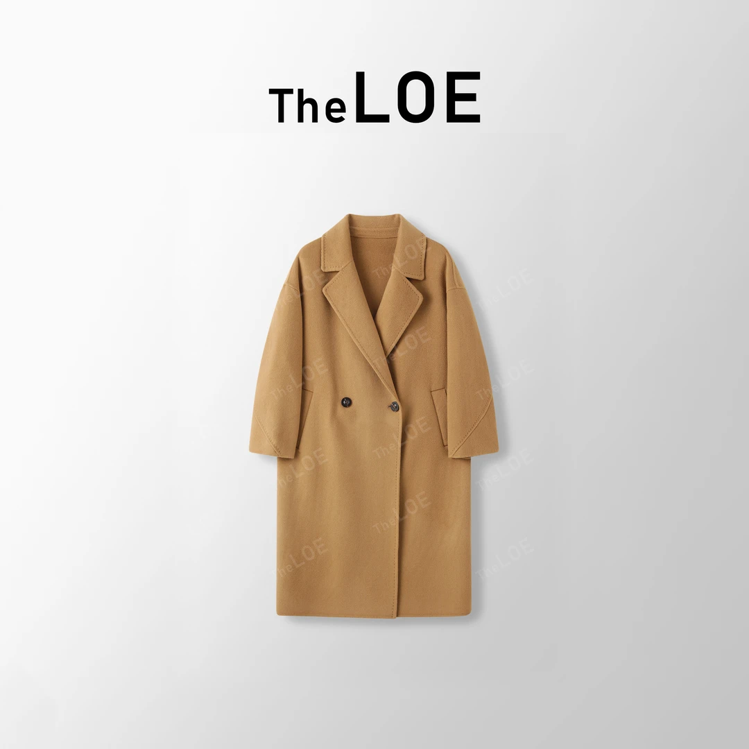 TheLOE/一生一件 山羊绒绵羊毛简约大气廓型手工大衣#LE-6673
