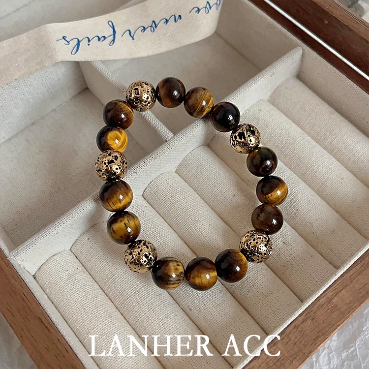 合金手链 【虎眼】法式复古虎眼手串时尚百搭设计感轻奢手链S017