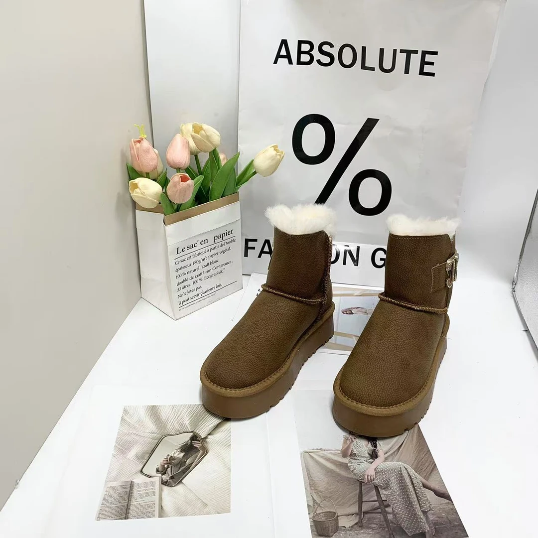 新款气质休闲百搭女士{羊毛}雪地靴A/CC/6002