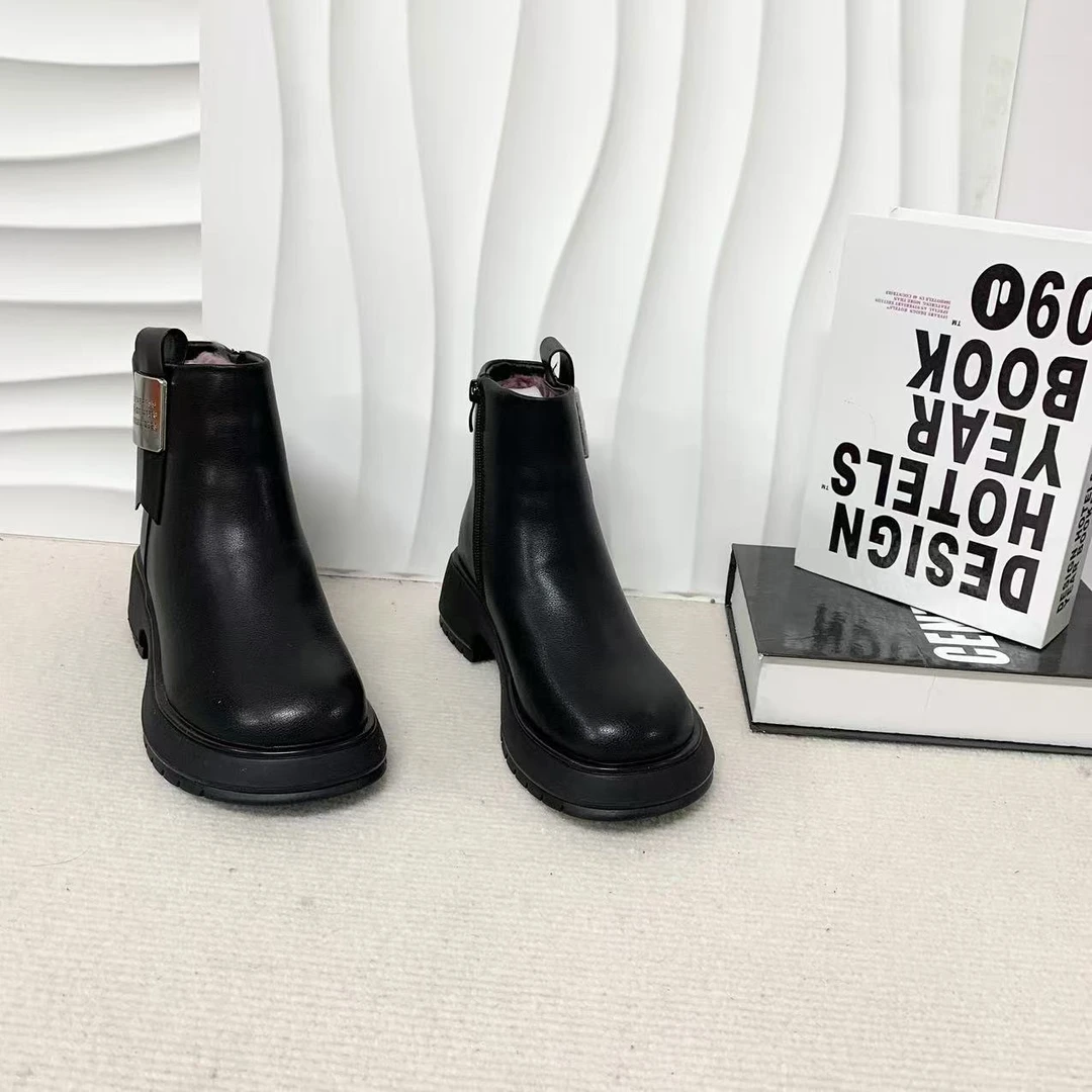 新款时尚休闲百搭平底防滑【羊毛】短靴A/LZK/8902