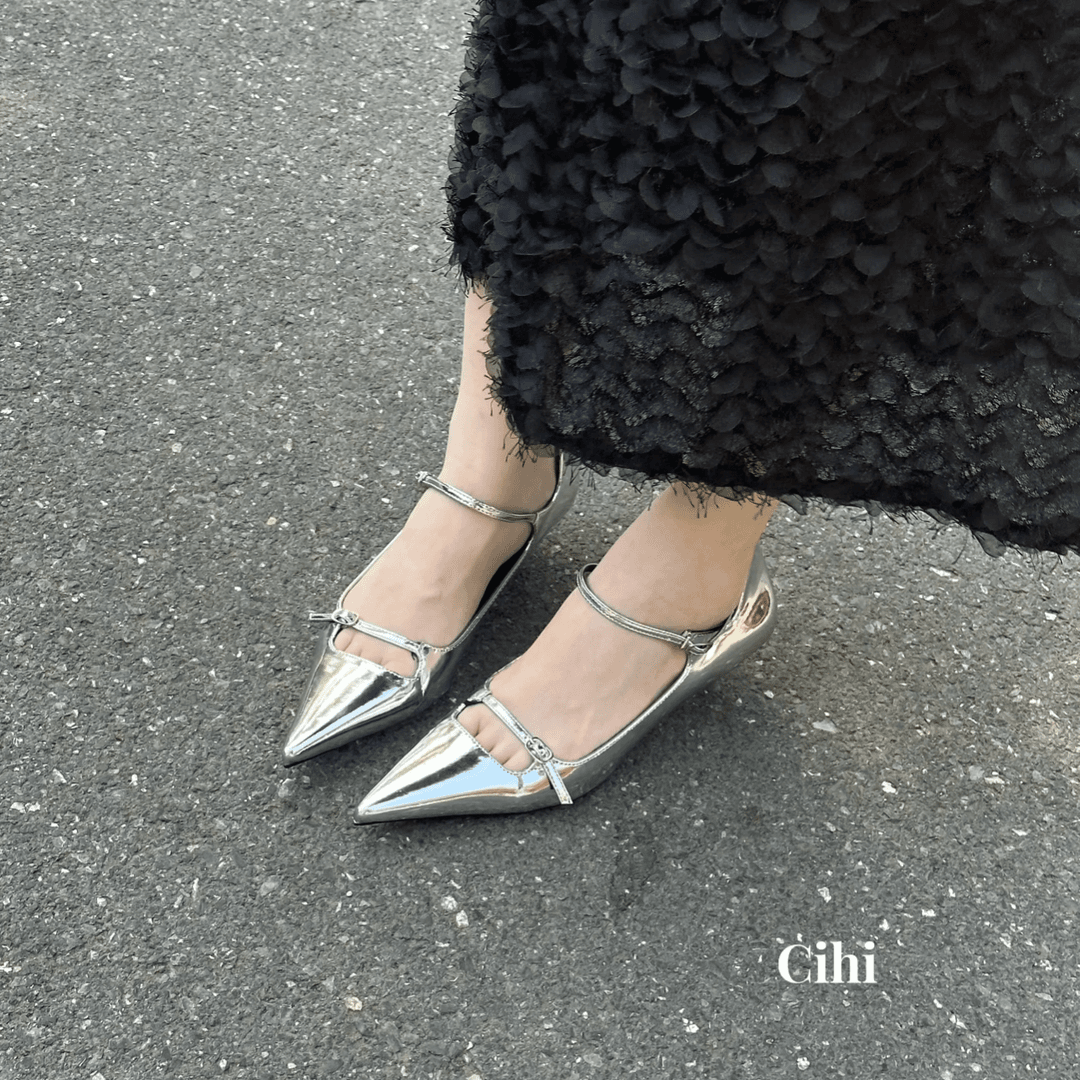 5-354-檀思花漾-优雅尖头细跟气质性感法式小众单鞋小猫跟