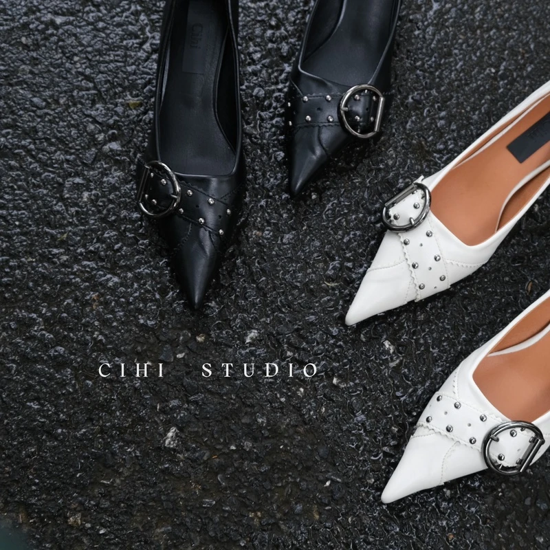 5-404-舊曆金月-韩国早春尖头气质名媛浅口细高跟时装女鞋