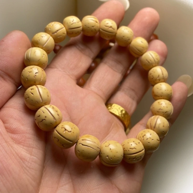 《坤灵》盘锦奶油核精工老型光珠（最后一图盘玩效果）