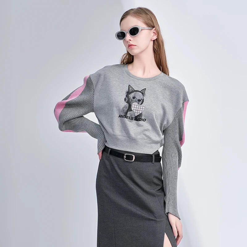 【小余专属】时尚长袖短款卫衣835072