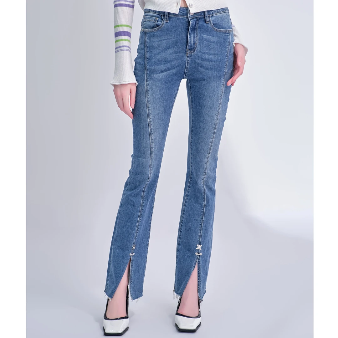 【黄蓉推荐】AIANGEL艾安琪时尚休闲中腰牛仔长裤835220