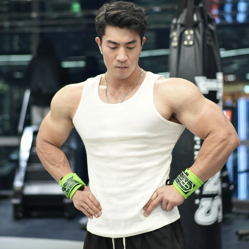 美式轻薄健身背心无袖男弹力修身透气肌肉训练跑步运动坎肩男款