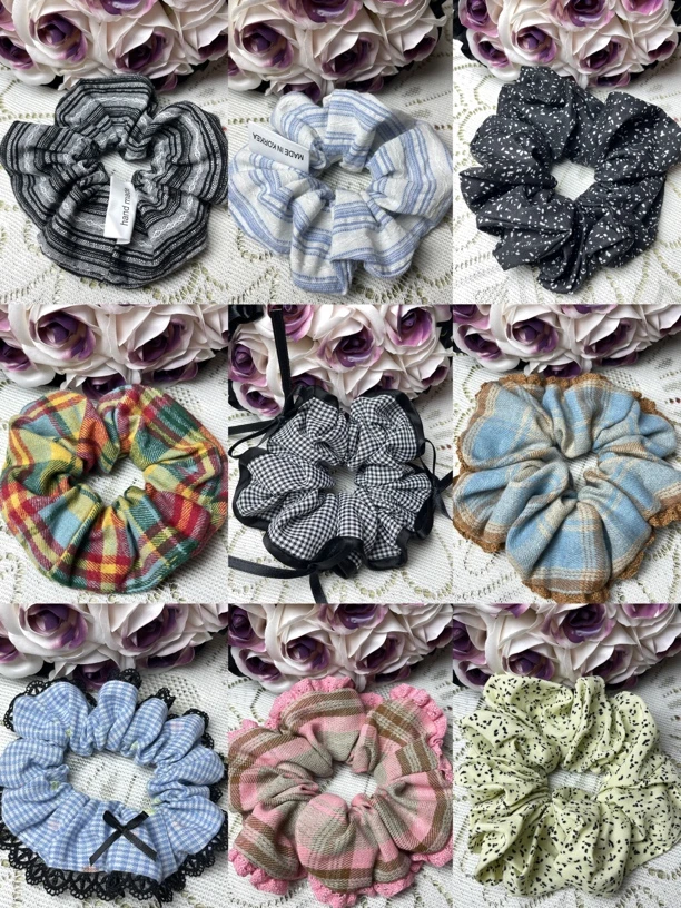 【重工方巾发圈自选 】气质百搭复古法式大肠发圈方巾