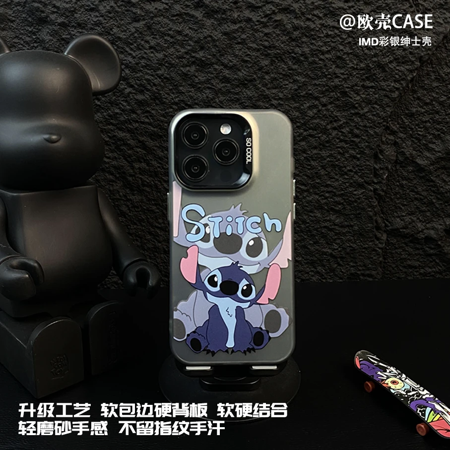 史迪仔-IMD彩银适用苹果华为荣耀OPPO小米VIVO个性可爱创意手机壳