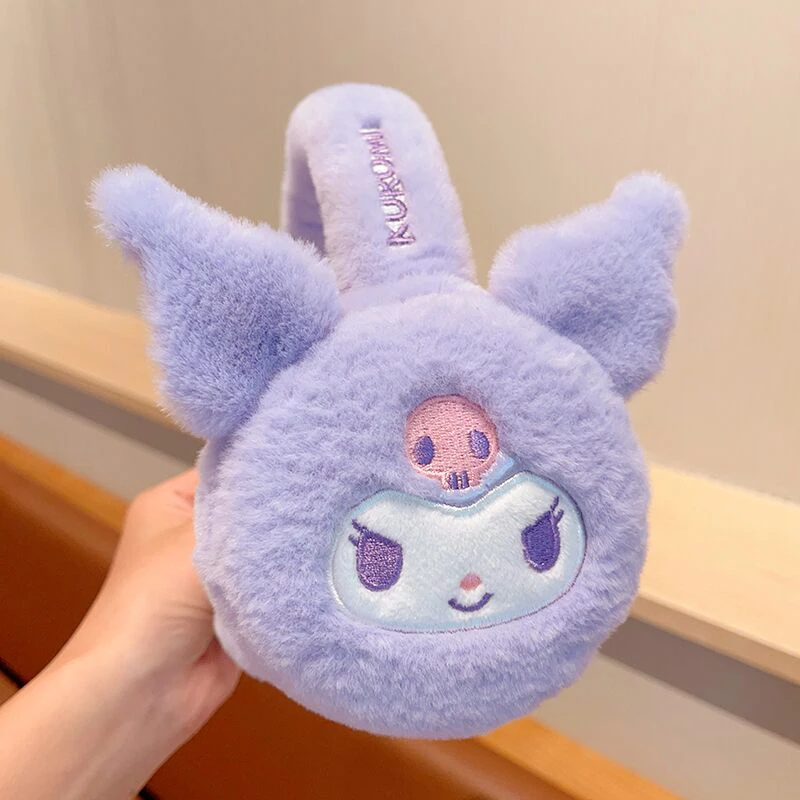 三丽鸥库洛米儿童耳罩耳套冬季保暖护耳朵男女童毛绒耳包户外防冻