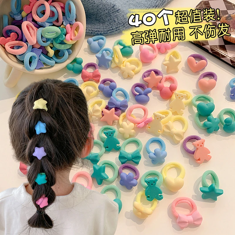 宝宝拇指发圈婴幼儿扎头发头绳皮套女童高弹力不伤发皮筋儿童发饰
