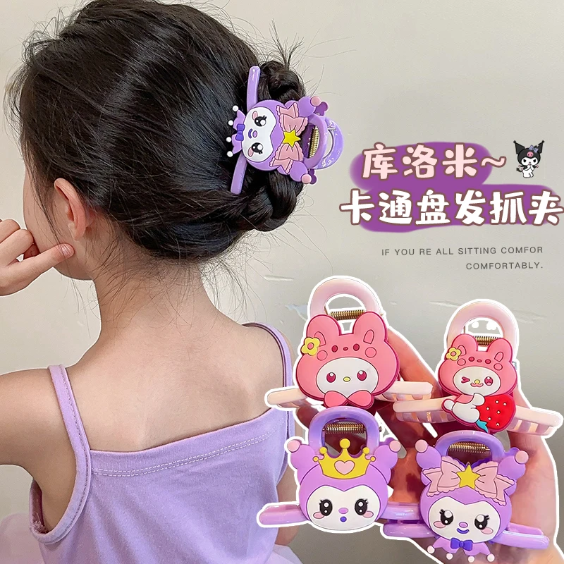 儿童夏季可爱抓夹女童后脑勺盘发发卡儿童鲨鱼夹宝宝头饰女孩发抓