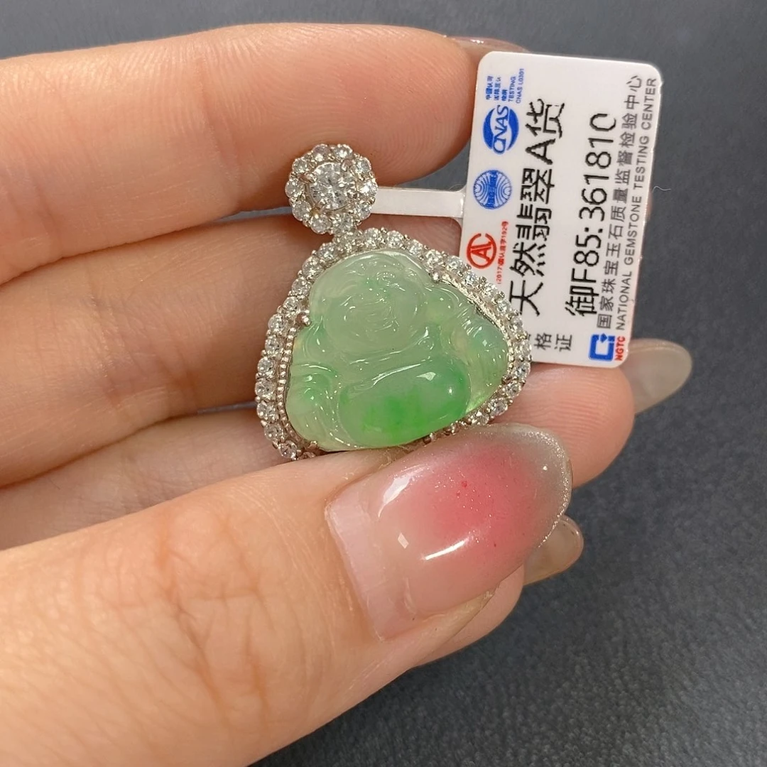 翡翠吊坠(赠链)银S925镶嵌